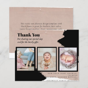 Neues Baby Foto Vielen Dank Karten Modernes Budget