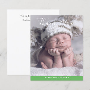 Neues Baby Foto Vielen Dank Karten Modernes Budget
