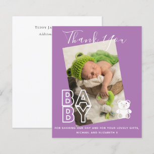 Neues Baby Foto Vielen Dank Karten Modernes Budget