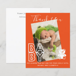Neues Baby Foto Vielen Dank Karten Modernes Budget