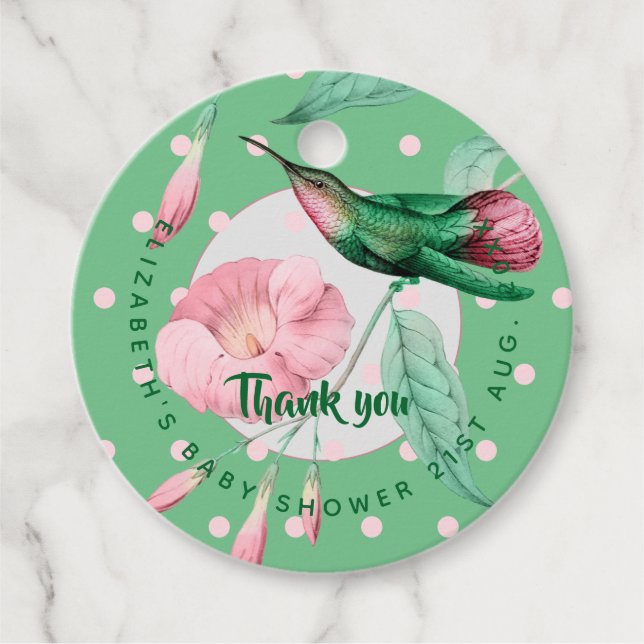 Neues Baby Foto Vielen Dank Karten Modernes Budget Geschenkanhänger (Vorderseite)