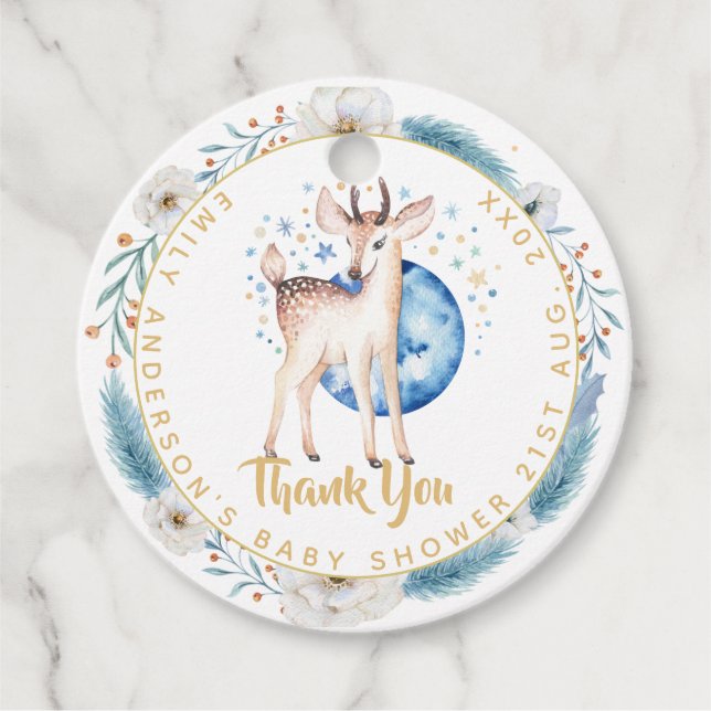 Neues Baby Foto Vielen Dank Karten Modernes Budget Geschenkanhänger (Vorderseite)