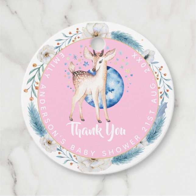 Neues Baby Foto Vielen Dank Karten Modernes Budget Geschenkanhänger (Vorderseite)