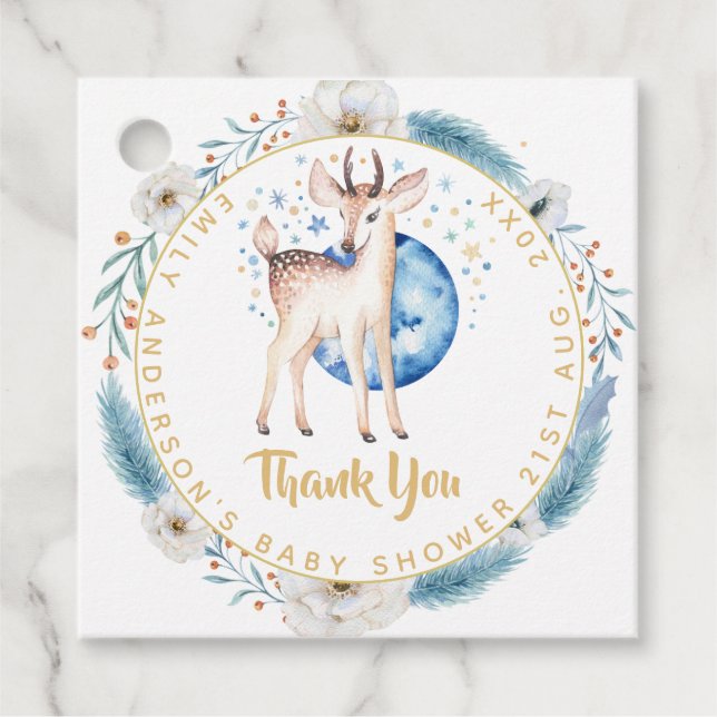 Neues Baby Foto Vielen Dank Karten Modernes Budget Geschenkanhänger (Vorderseite)