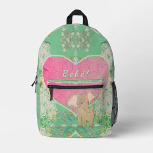 Neues Baby Gear mit/Elefanten Herz drucken Nähtasc Bedruckter Rucksack