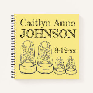 Neues Baby Geburtsdatum Personalisiert Big Little  Notizbuch