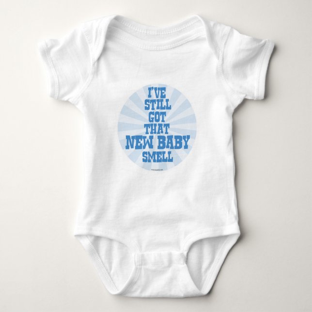 Neues Baby-Geruch-Blau Baby Strampler (Vorderseite)