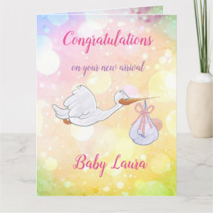 Neues Baby Girl-Design Karte