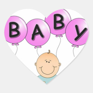 neues Baby Herz-Aufkleber