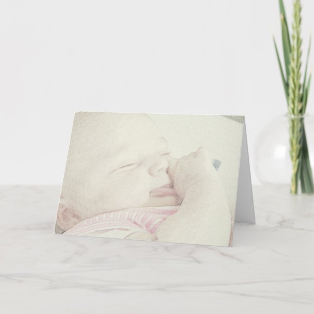 Neues Baby hier oder auf der Weise Karte (Vorderseite)