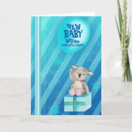 Neues Baby Keddy Koala-Karten-Blau Karte