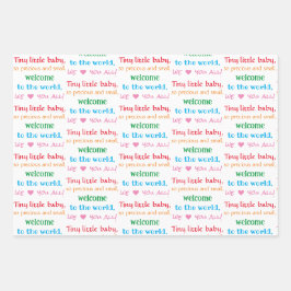 Neues Baby & Kleinkind, Willkommen, Sterne, Elefan Geschenkpapier Set