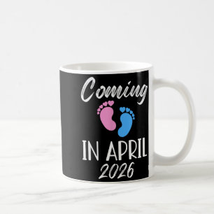 Neues Baby kommt im April 2026 Lustiger Baby Showe Kaffeetasse