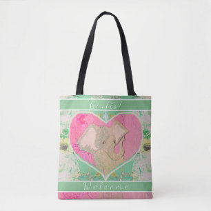 Neues Baby mit Elephant-Tasche