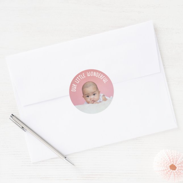 Neues Baby Runder Aufkleber (Umschlag)