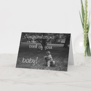 Neues Baby, Schwarz und Weiß Karte