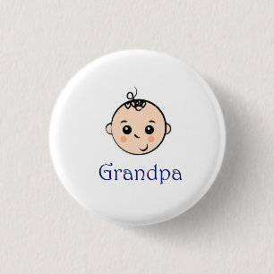 Neues Baby und Opa Button