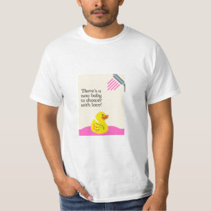Neues Baby zu Dusche mit Liebe - Rosa Wasser T-Shirt