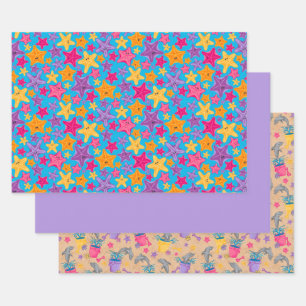 Neues Beach Fun Wrapping Paper Set Geschenkpapier Set