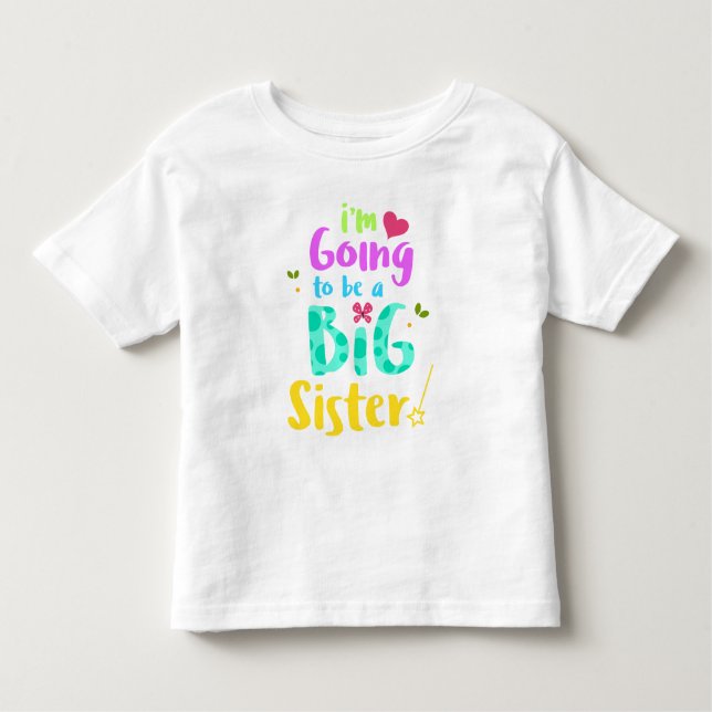 Neues Big Sister Baby Announcement Shirt (Vorderseite)