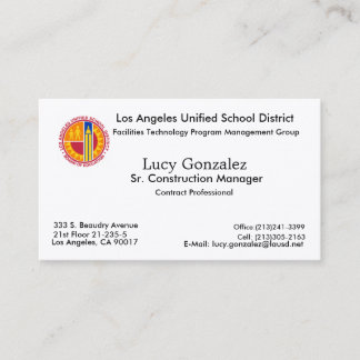 Neues Bild, Lucy Gonzalez, Los Angeles, CA 90017… Visitenkarte