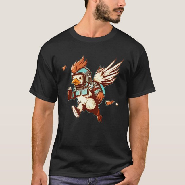 Neues Blatt mit Jet Pack für Hühner T-Shirt (Vorderseite)