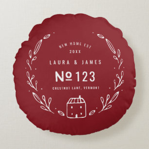 Neues Blumendesign aus der Hand Rundes Kissen