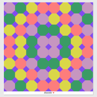 Neues, buntes Achteckon-Design, Geometrisches Okta Aufkleber