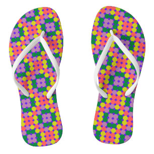 Neues, buntes Achteckon-Design, Geometrisches Okta Flip Flops