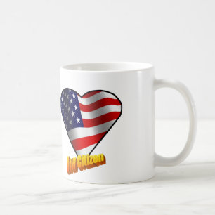 Neues Bürger-Sternenbanner Herz Tasse