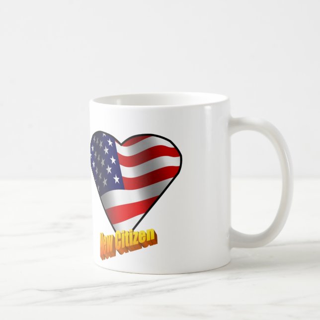 Neues Bürger-Sternenbanner Herz Tasse (Rechts)