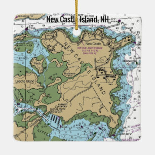 Neues Castle Island NH Chart Keramikornament