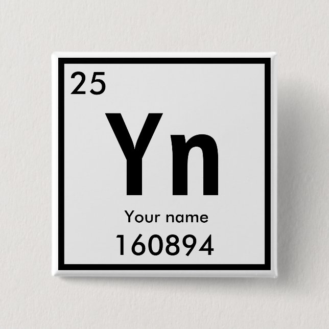 Neues chemisches Element Button (Vorderseite)