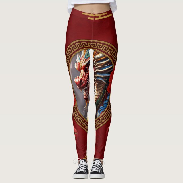 Neues chinesisches Drachenjahr Leggings (Vorderseite)