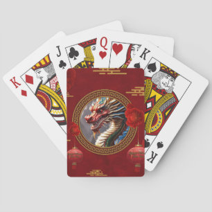 Neues chinesisches Drachenjahr Spielkarten