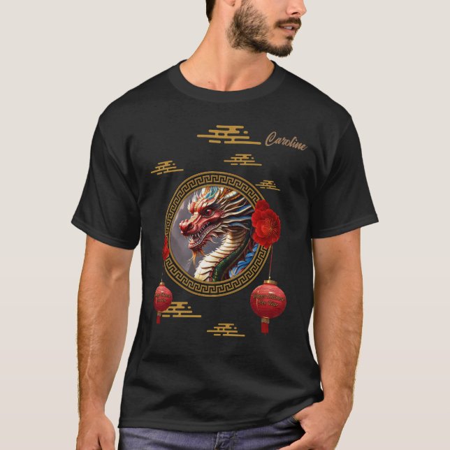 Neues chinesisches Drachenjahr T-Shirt (Vorderseite)