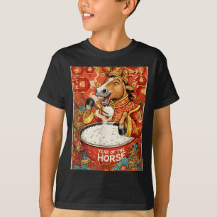 Neues Chinesisches Pferd-Reis des Zodiakus T-Shirt