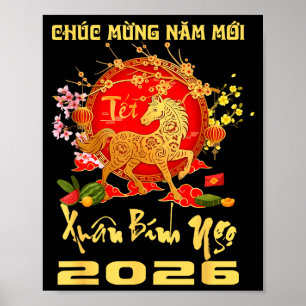 Neues Chuc Mung Nam Moi Vietnamesisch Poster
