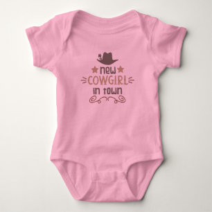 Neues Cowgirl in Town Baby Strampler