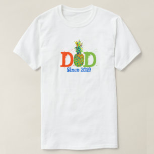 Neues Dad personalisierbares Ananas Muster T-Shirt