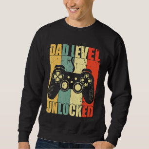 Neues Dad Vater Level Unlocks Gaming Sweatshirt