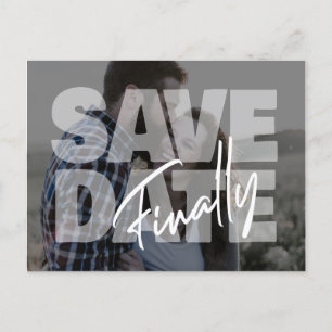 Neues Date Hochzeitsfest Foto modern Save the Date Ankündigungspostkarte