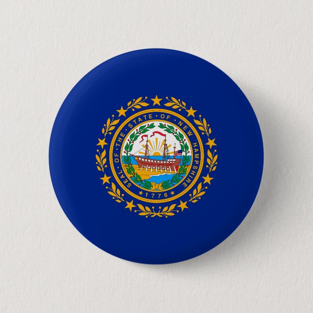 Neues Design der Hampshire State Flag Button (Vorderseite)