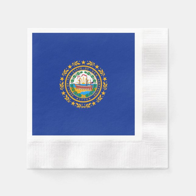 Neues Design der Hampshire State Flag Serviette (Vorderseite)