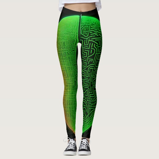 Neues Design gedruckt Leggings (Vorderseite)