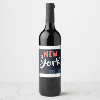 Neues Design inspiriert von der Skyline Weinetikett