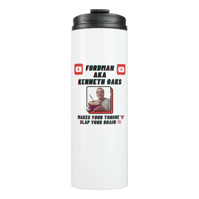 Neues Design "macht den Zungenschleier zum Gehirn" Thermosbecher (Vorderseite)