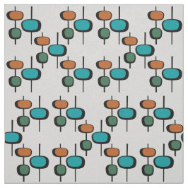 Neues Design Vintages Retroblau Mitte des Jahrhund Stoff