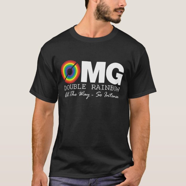 neues doppeltes Regenbogent-shirt omg, was es T-Shirt (Vorderseite)