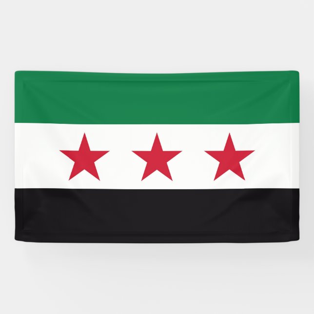Neues Flaggensymbol in Syrien Banner (Horizontal)